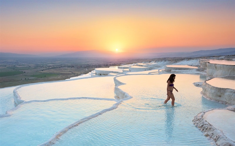 Hồ bơi nhiệt Pamukkale, Tỉnh Denizli, Tây Nam Thổ Nhĩ Kỳ